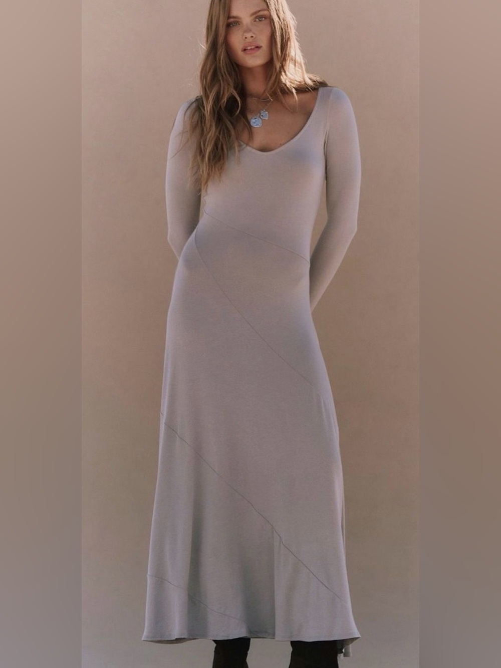 Free People Tatiana Dress. NWT. Silver